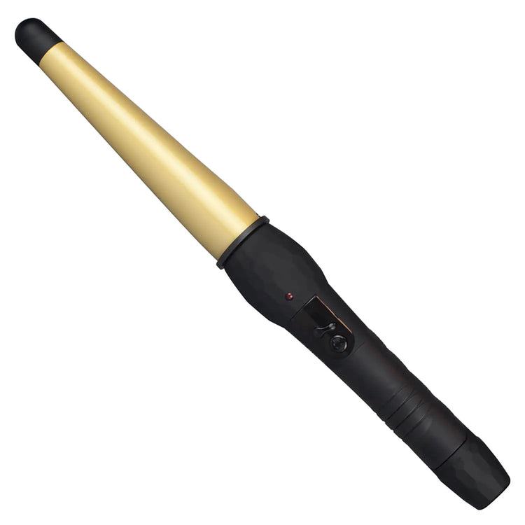 Silver Bullet Large Ceramic Conical Curling Iron - Gold